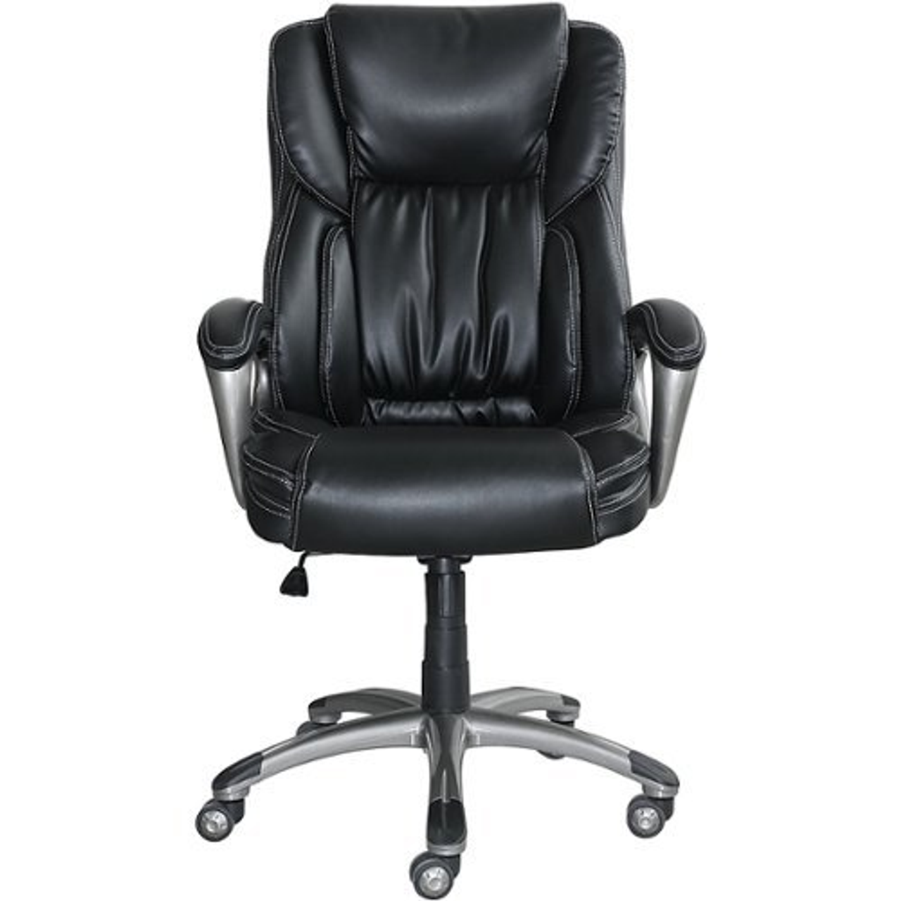 Serta - Works 5-Pointed Star Bonded Leather Executive Chair - Black