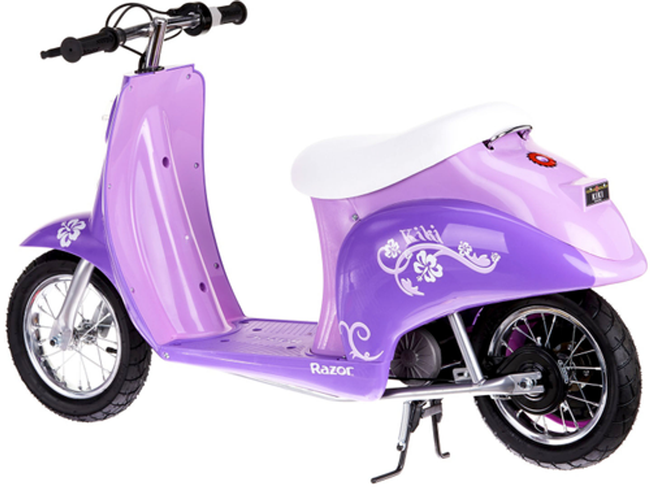 Razor - Pocket Mod Miniature Euro-Style Electric Scooter with up to 40 Minutes Ride Time and 15 mph Max Speed - Purple