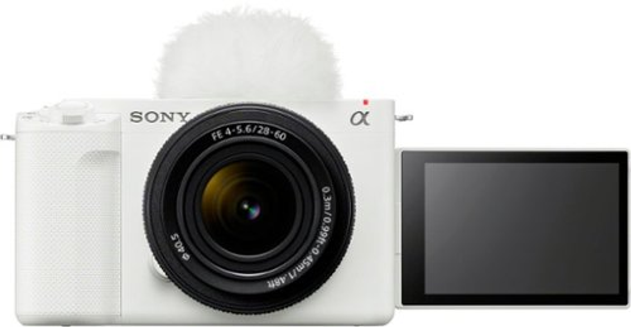 Sony - Alpha ZV-E1 12.1-Megapixel Full-frame Vlog Mirrorless Interchangeable Lens Camera Kit with 28-60mm Lens - White