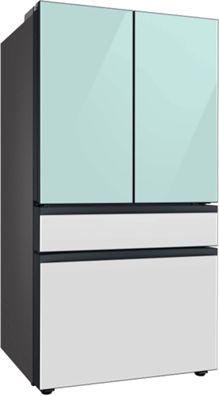 Samsung - Bespoke 29 cu. ft 4-Door French Door Refrigerator with Beverage Center - Morning Blue Glass