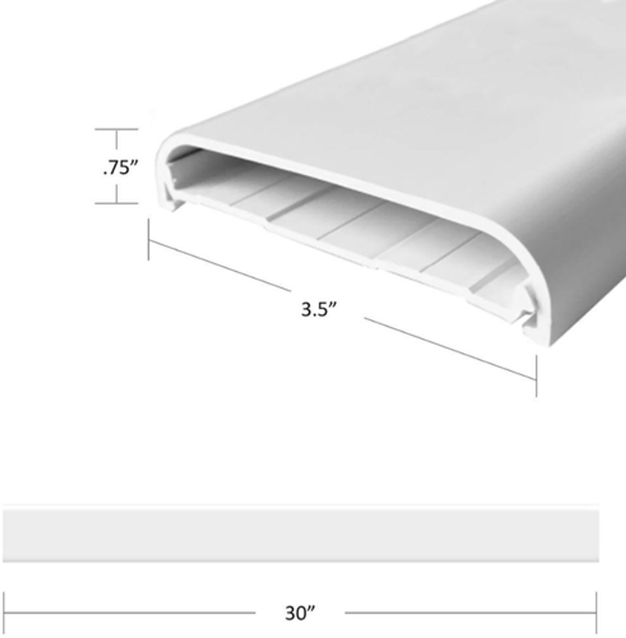 Sanus - On-Wall Cable Concealer TV Kit - White