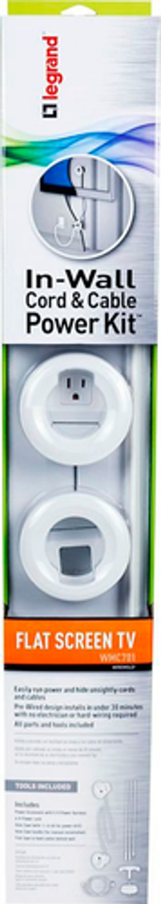 Sanus - In-Wall Cable Concealer Power Grommet Kit - White