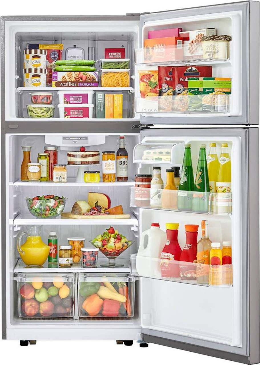 LG - 20.2 Cu. Ft. Top-Freezer Refrigerator - Stainless steel