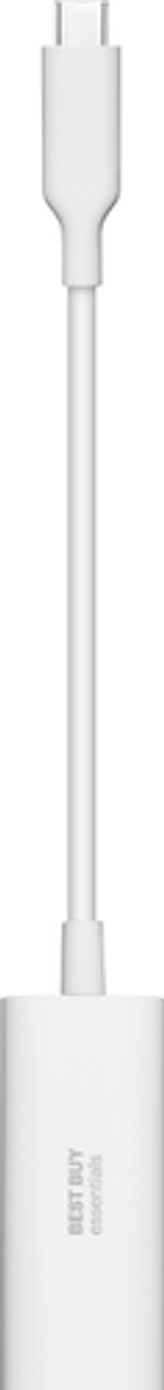 Best Buy essentials™ - USB-C to Ethernet Adapter - White