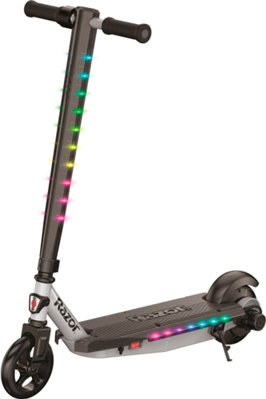 Razor - Power Core E90 Electric Scooter Lightshow w/ 10 mph Max Speed - Silver
