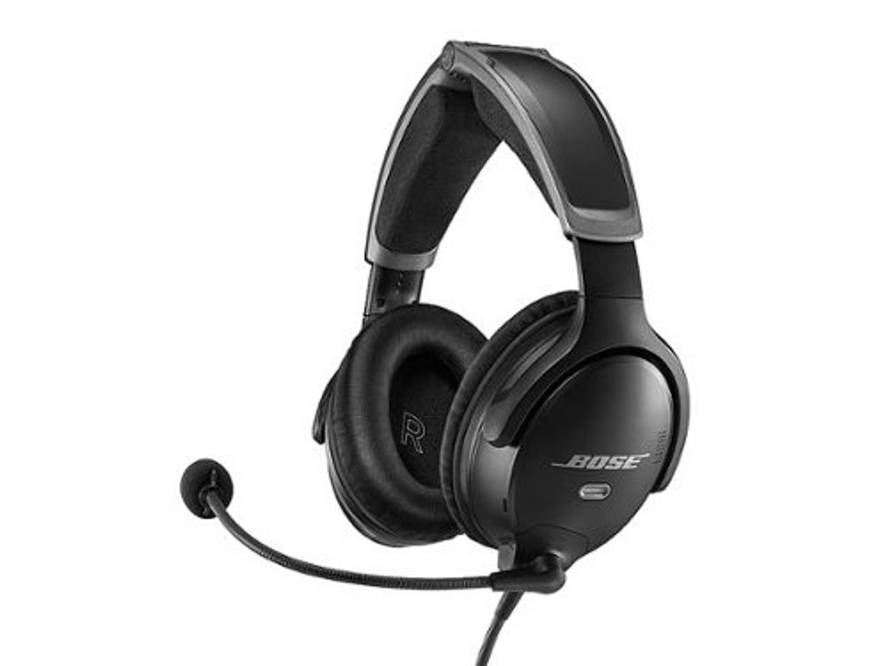 Bose - A30 Noise Cancelling Over-the-Ear Aviation Headphones - Black
