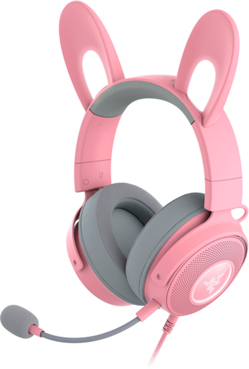 Razer Kraken Kitty Edition V2 Pro Wired RGB Gaming Headset with Interchangeable Ears - Quartz Pink