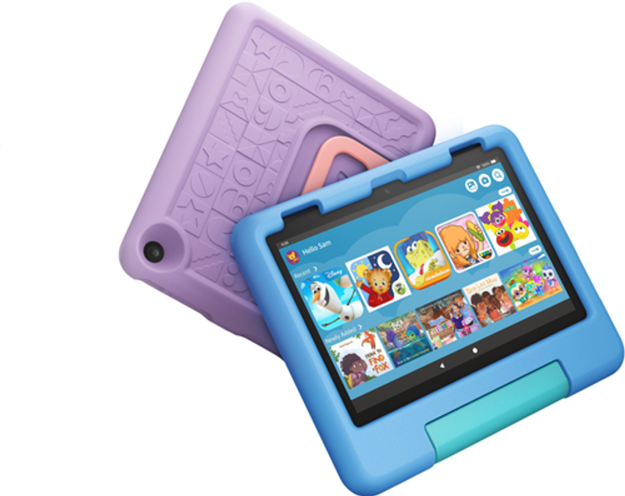 Amazon - Fire HD 8 Kids Ages 3-7 (2022) 8" HD tablet with Kid-Proof Case Wi-Fi 32 GB - Purple