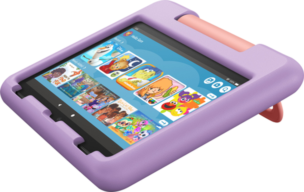 Amazon - Fire HD 8 Kids Ages 3-7 (2022) 8" HD tablet with Kid-Proof Case Wi-Fi 32 GB - Purple