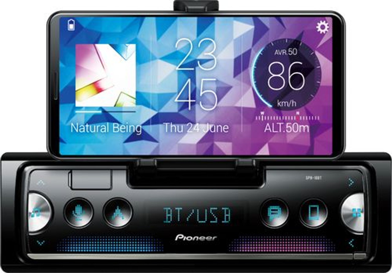 Pioneer - In-Dash Digital Media Receiver - Built-in Bluetooth with Detachable Faceplate - Black