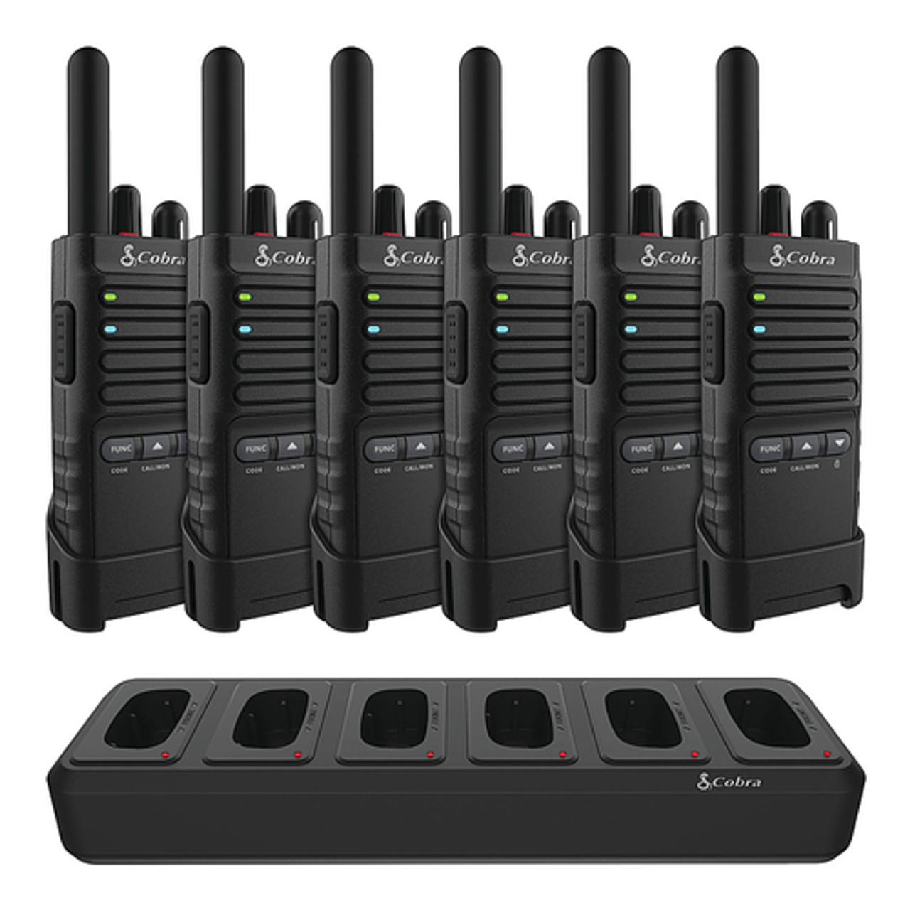 Cobra - 42-Mile, 22-Channel 2-Way Radios (6-Pack) - Black