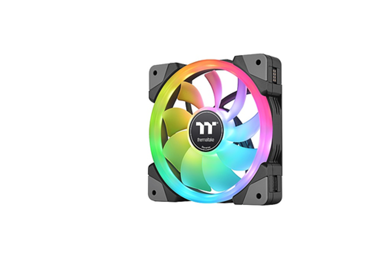 Thermaltake - SWAFAN EX 14 RGB Case Cooling 140mm Fan Kit Swappable Fan Blade 3-Pack - Black