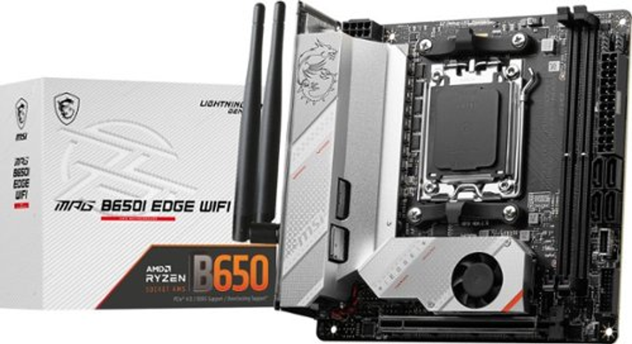 MSI - MPG B650I EDGE WIFI (Socket AM5) USB-C Gen 2 AMD ATX GAMING Motherboard PCIE Gen 4