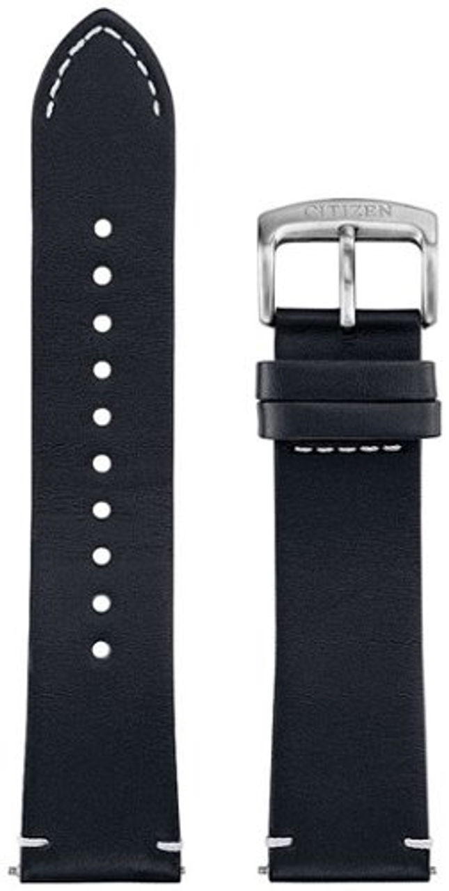 Leather Band for Citizen CZ Smartwatch 22mm - Black