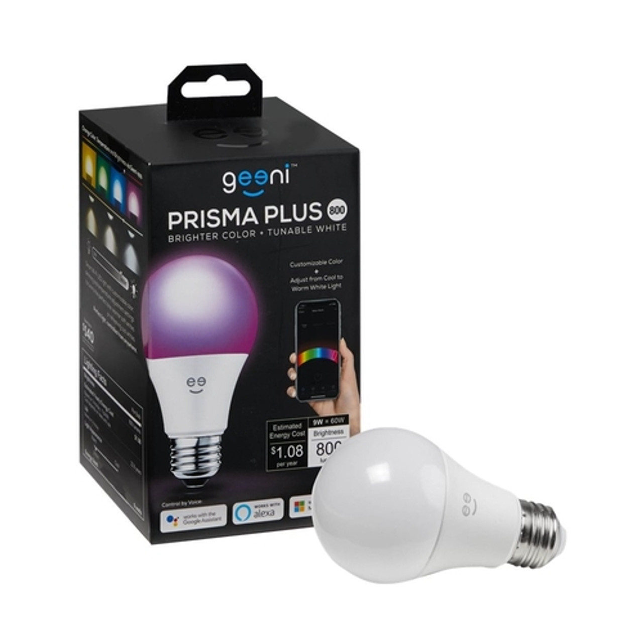 Geeni - PRISMA 800 A19 Add-On Smart LED Light Bulb - White