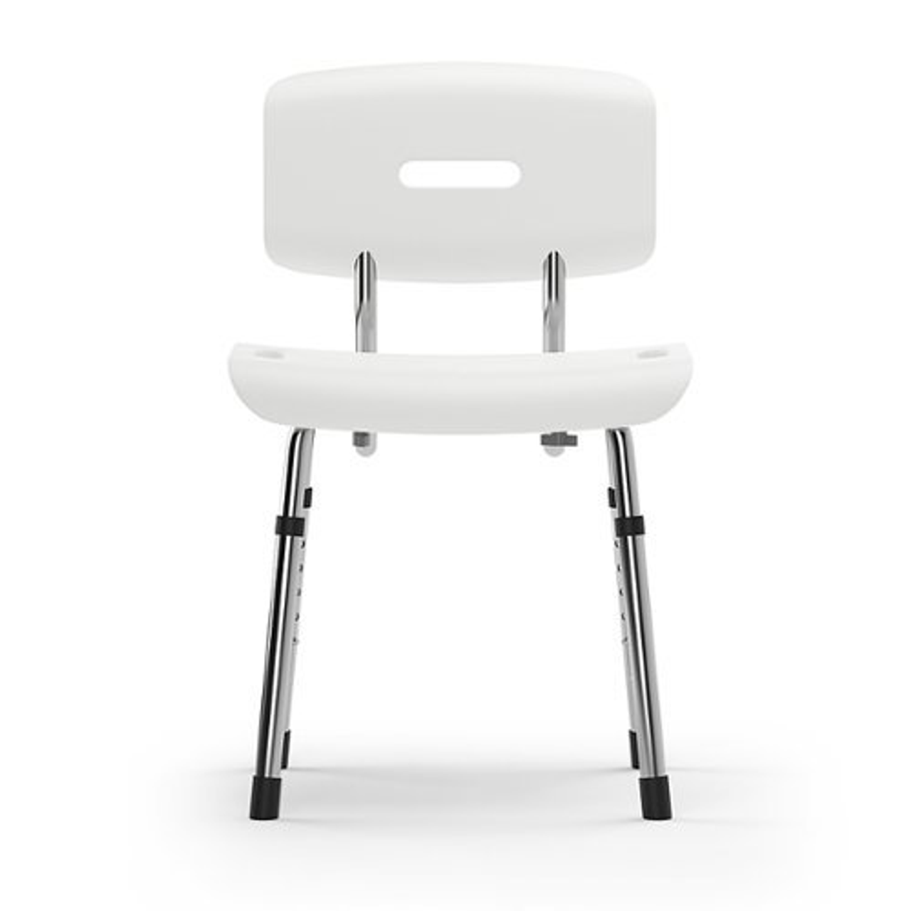 Medline Bath Chair with Backrest and Microban Protection, 300 Lbs. Capacity, White - white