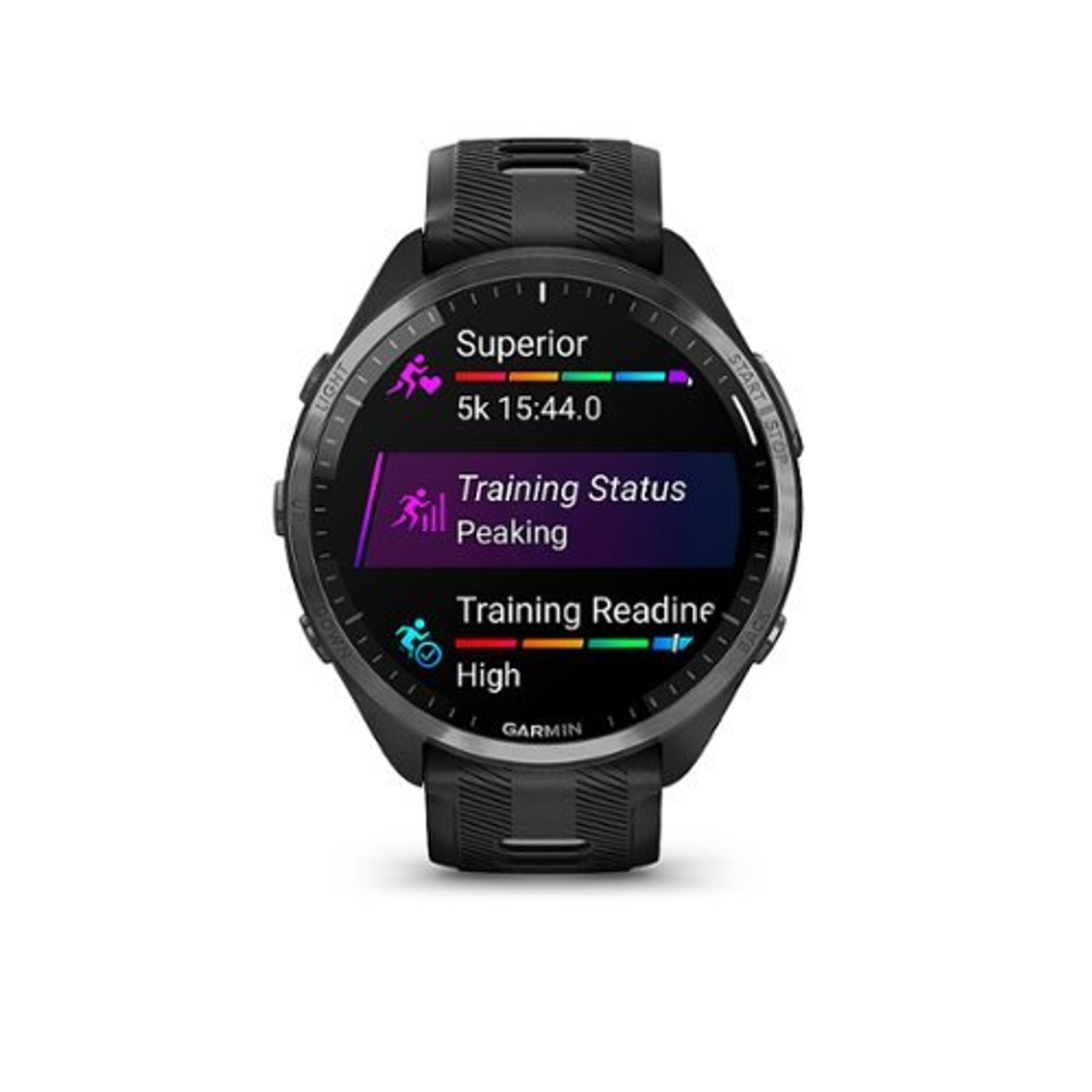 Garmin - Forerunner 965 GPS Smartwatch 47 mm Fiber-reinforced polymer - Carbon Gray TLC/Titanium