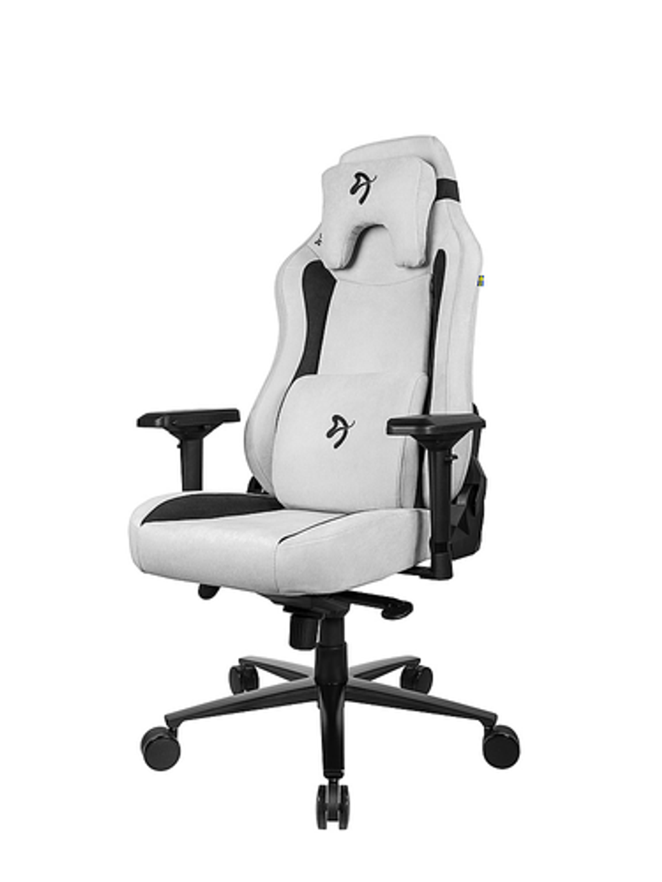 Arozzi - Vernazza Series Top-Tier Premium Supersoft Upholstery Fabric Office/Gaming Chair - Light Gray