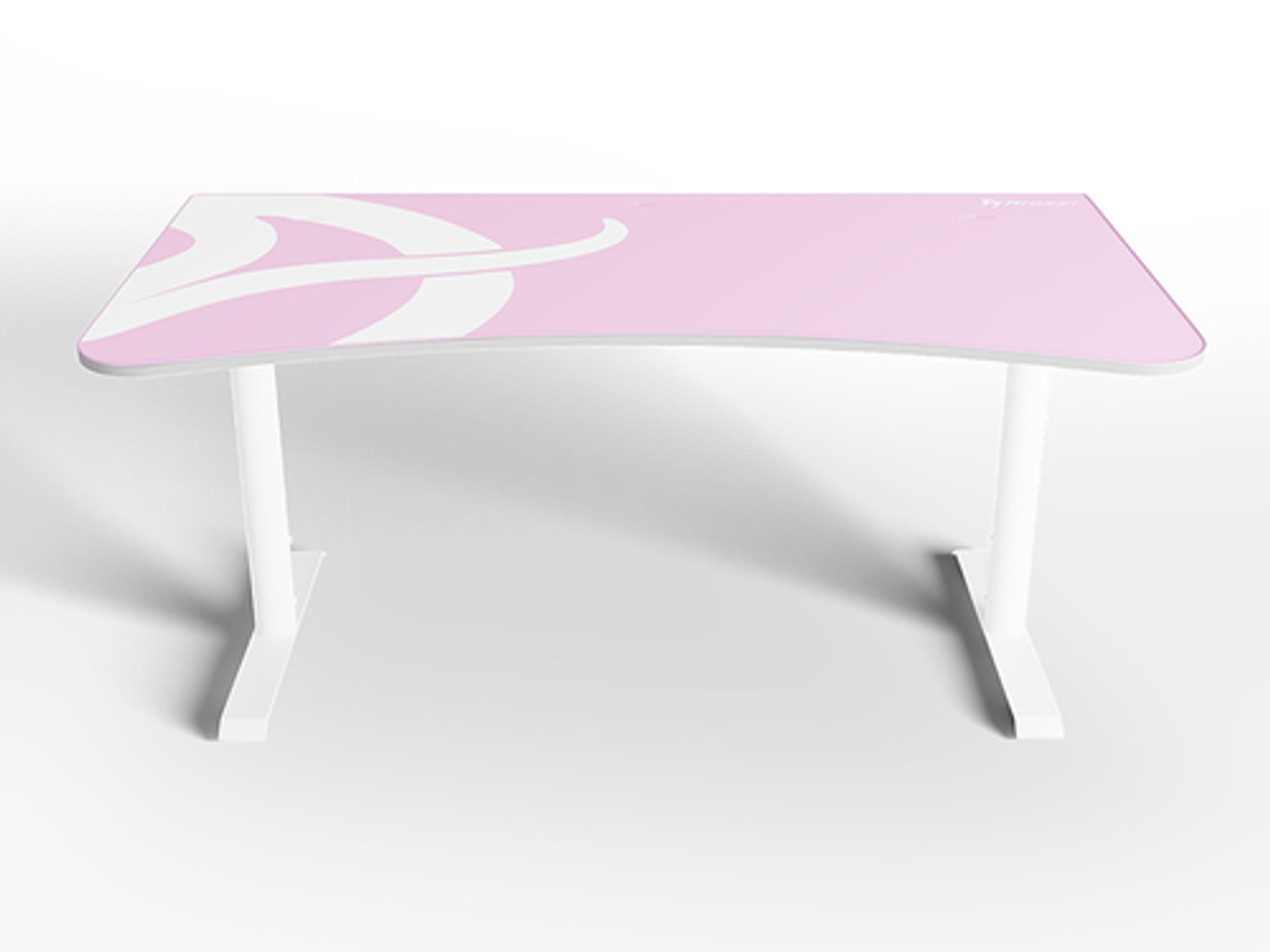 Arozzi - Arena Ultrawide Curved Gaming Desk - White/Pink