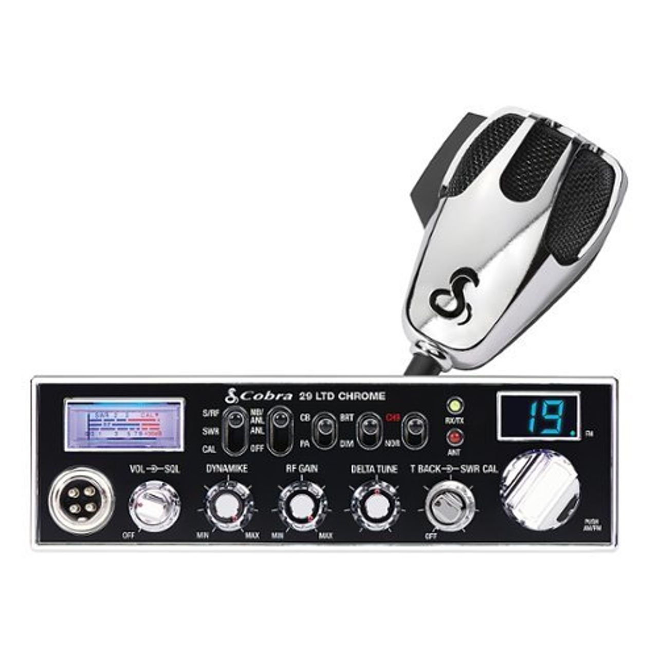 Cobra - Chrome AM/FM 40-Channel CB Radio - Chrome