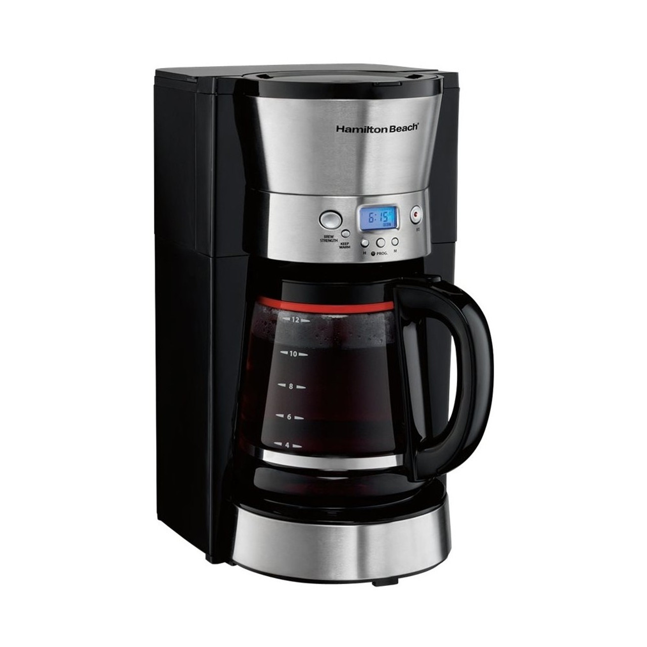 Hamilton Beach - 12-Cup Coffeemaker - Black/silver