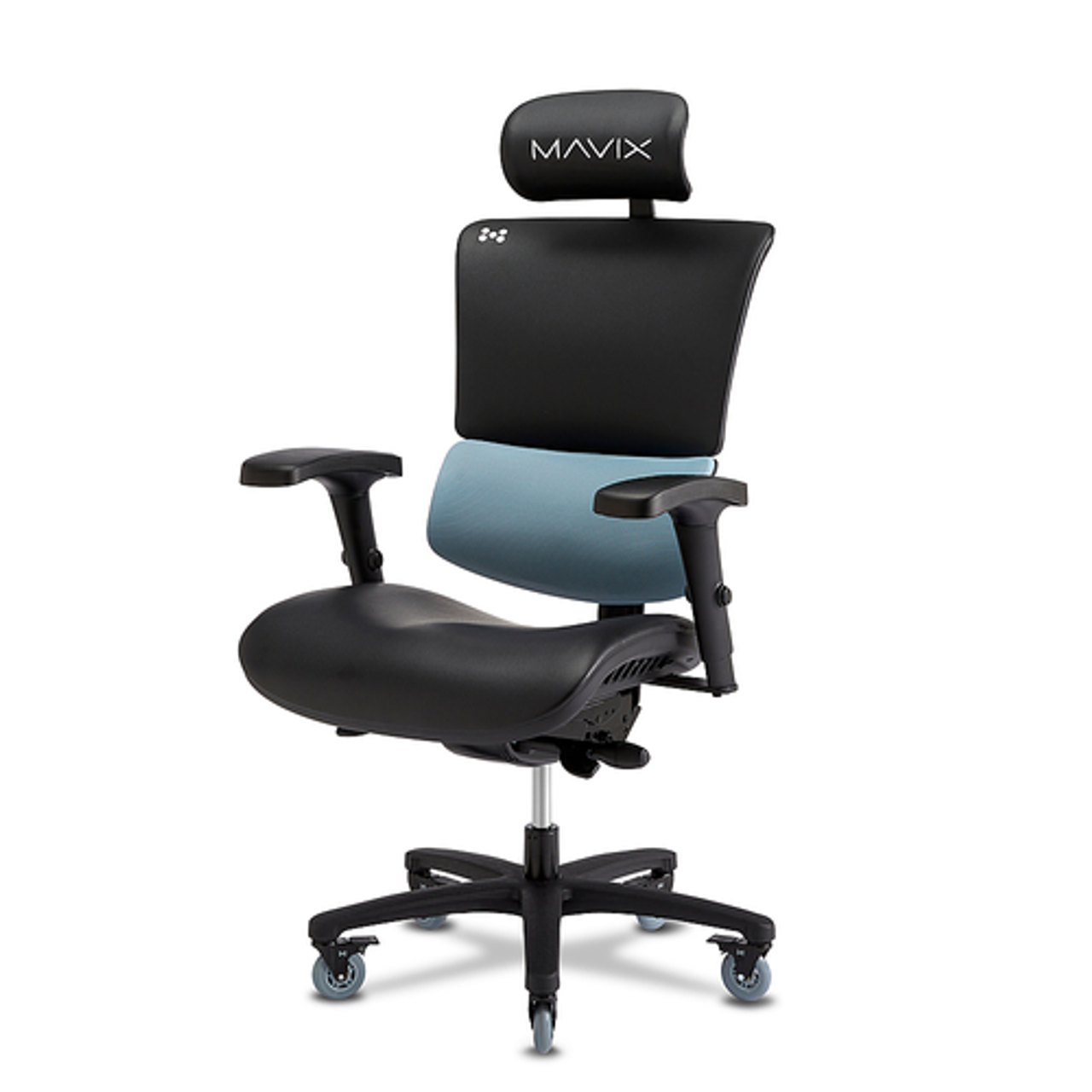 X-Chair - M9 Wide Seat M-Foam Gaming Chair with Headrest - Black/Glacier