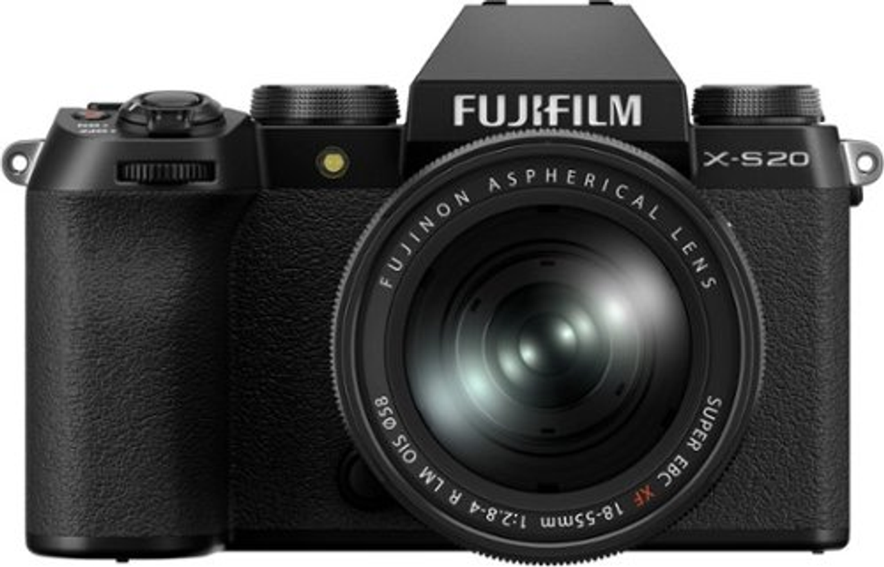 Fujifilm - X-S20 Body, Black w/XF18-55mmF2.8-4 R LM OIS  Lens Kit - Black