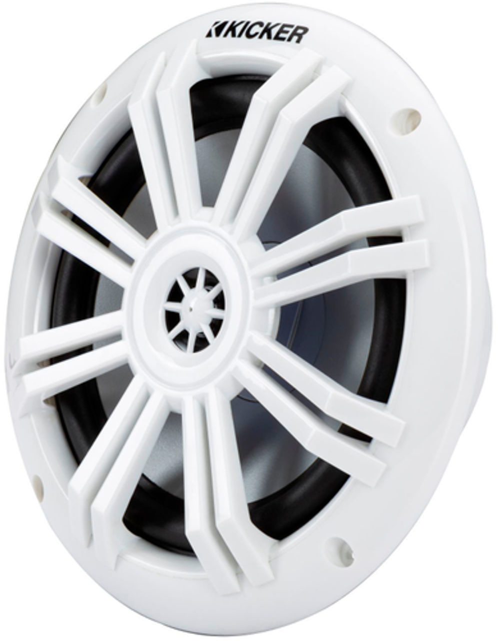 KICKER - 6-1/2" 2-Way Marine Speakers with Polypropylene Cones (Pair) - White