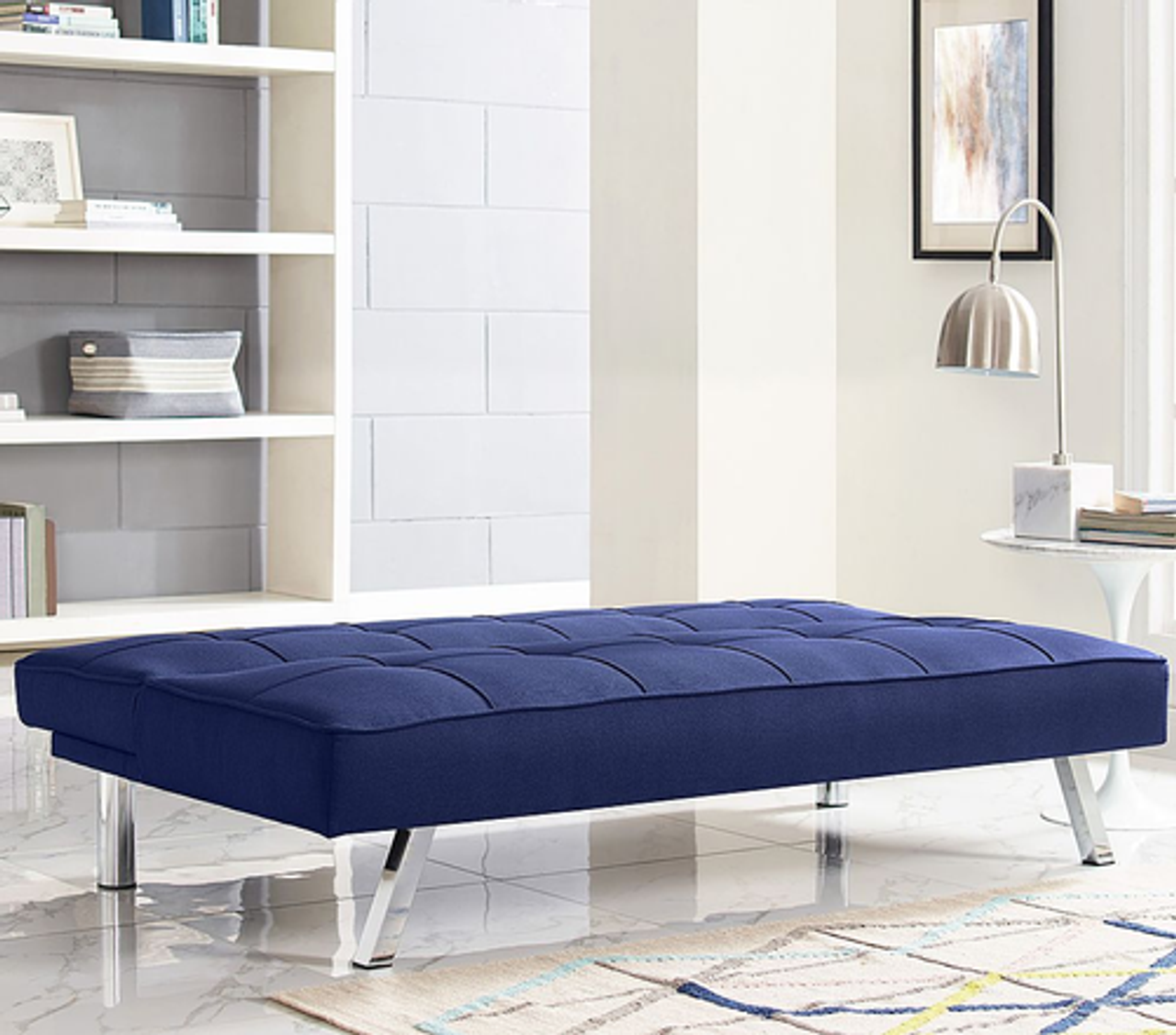 Serta - Corey Multi-Functional Sofa Lounger Sleeper by Serta® Dream Convertibles - Navy Blue