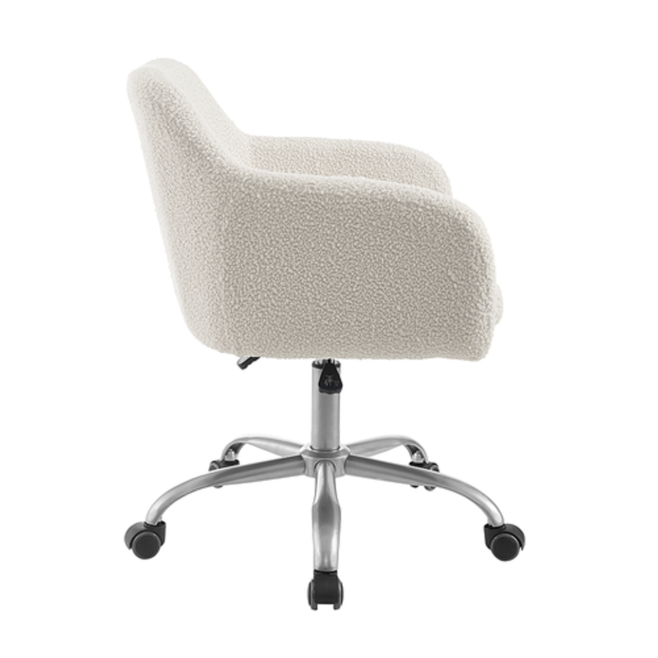 Linon Home Décor - Carvel Office Chair, Sherpa - Off-White