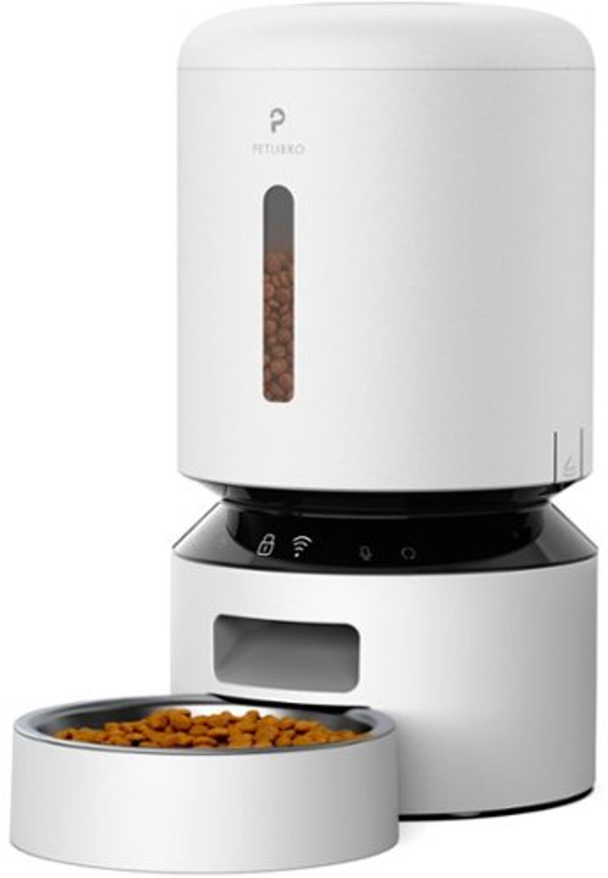 PetLibro - Granary WiFi Stainless Steel 5L Automatic Dog and Cat Feeder with Voice Recorder - White