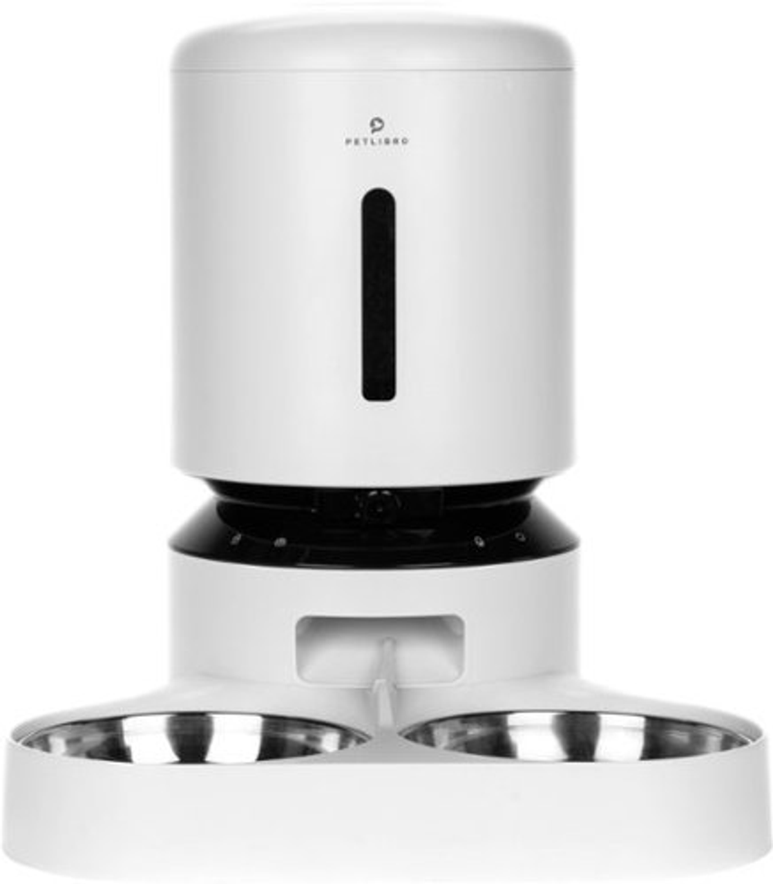 PetLibro - Granary WiFi Stanless Steel Dual Food Tray 5L Automatic Dog and Cat Feeder with Camera Monitoring - White