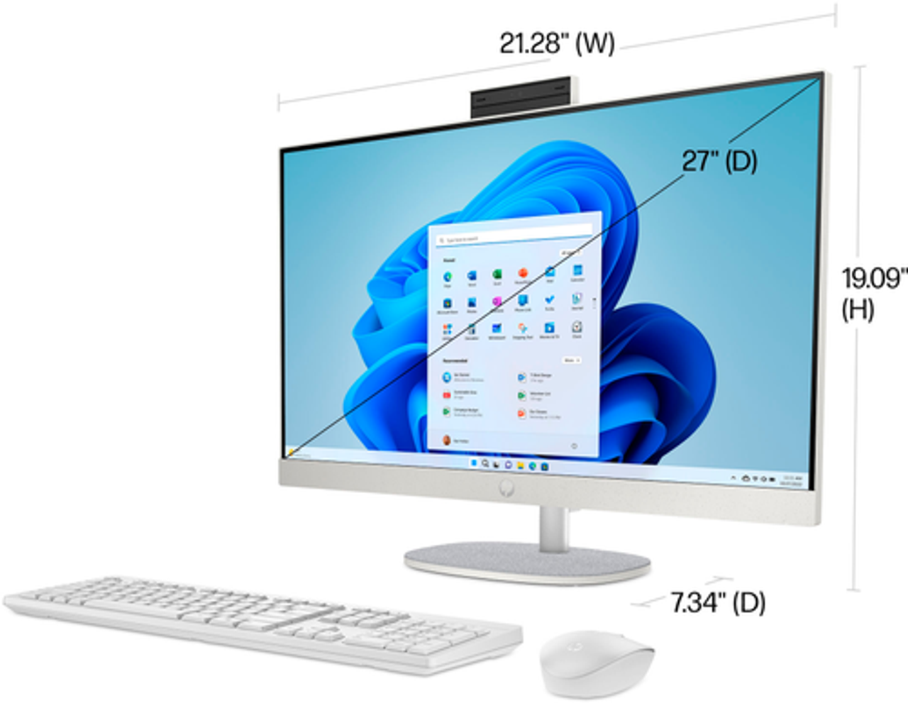 HP - 27" Full HD Touch-Screen All-in-One - Intel Core i5 - 8GB Memory - 512GB SSD - Shell White