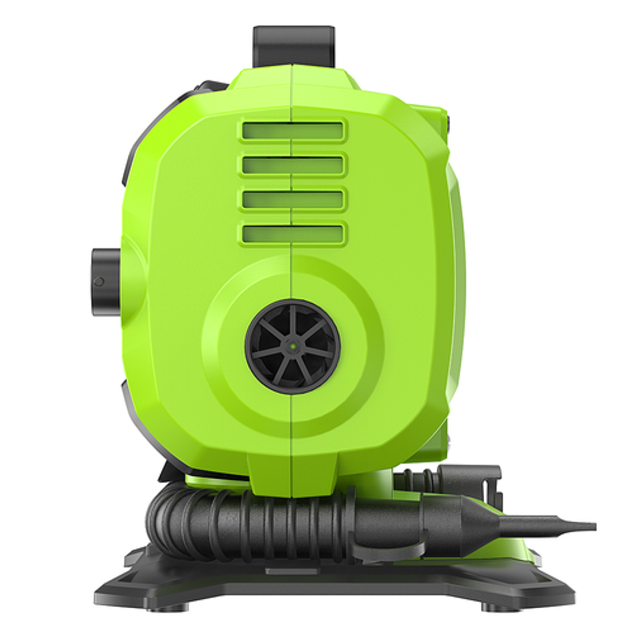 Greenworks - 24-volt Inflator (12V/24V), with (1) 2 Ah USB Battery, Charger - Green