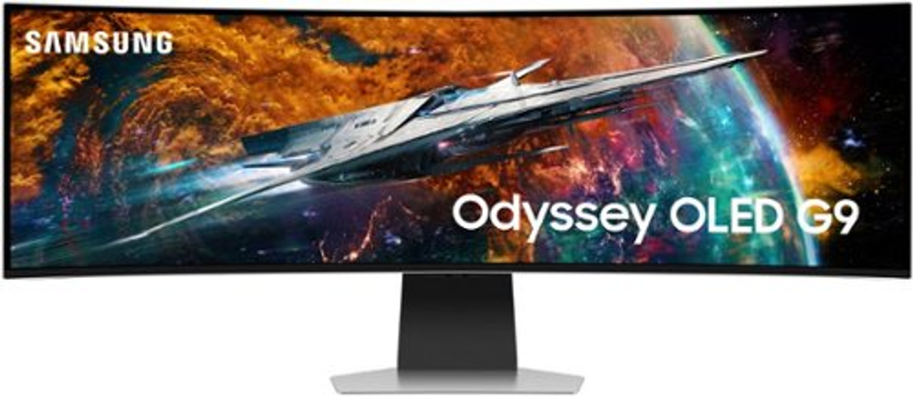 Samsung - Odyssey 49" OLED Curved G95SC Dual QHD Neo 240Hz 0.03ms FreeSync Premium Pro Smart Gaming Monitor with HDR400