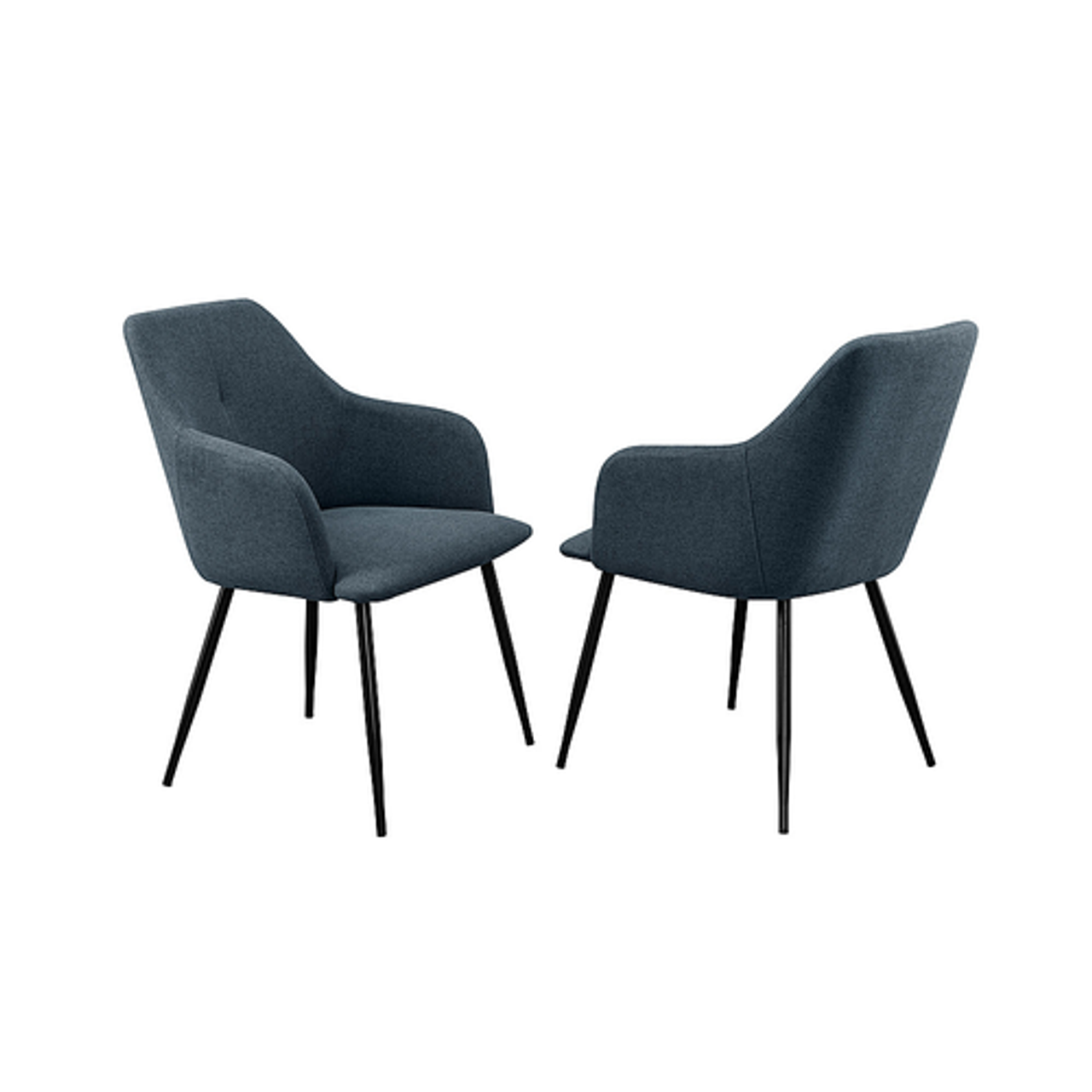 Walker Edison - Modern Dining Chair - Indigo Blue