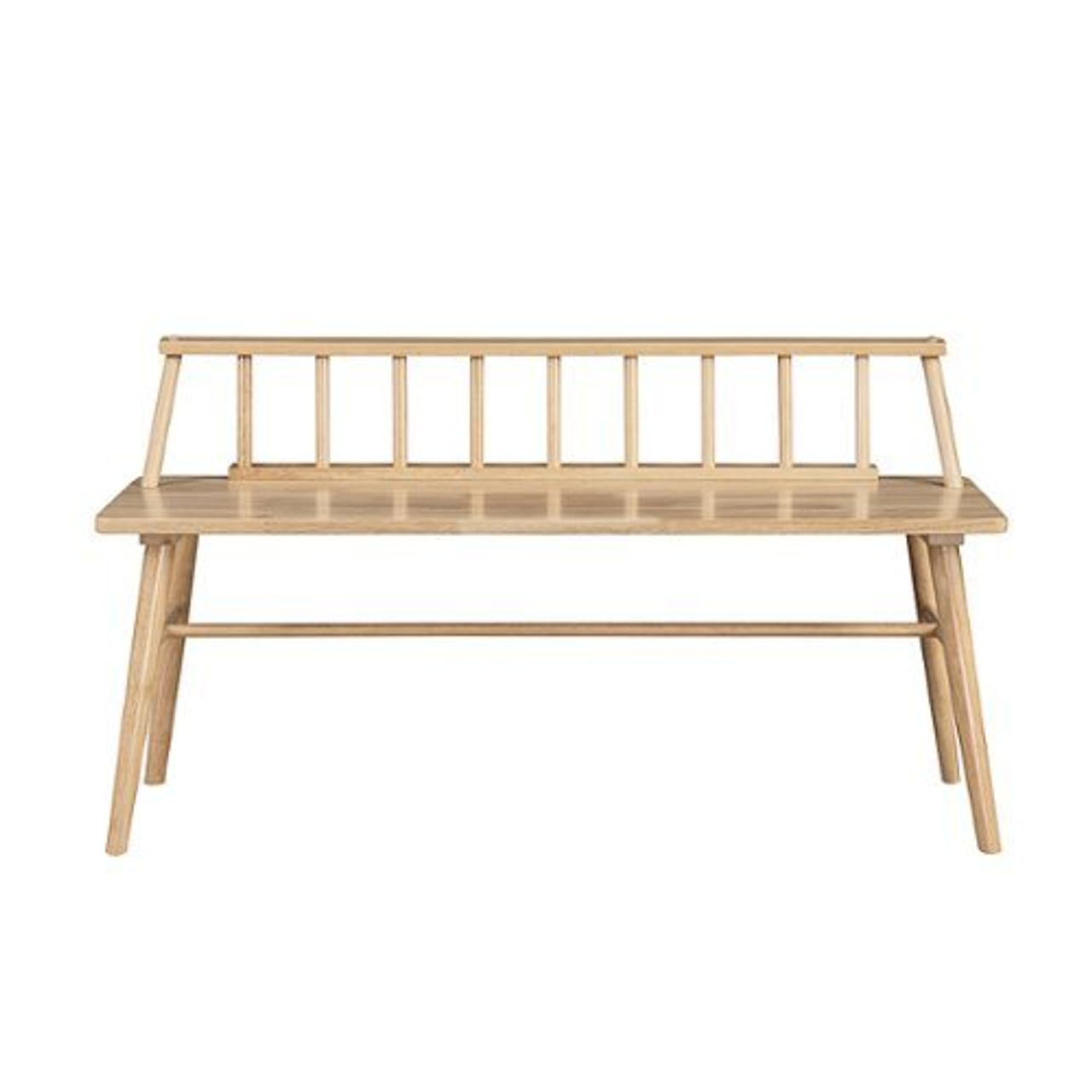 Walker Edison - Contemporary Low-Back Spindle Bench - Natural