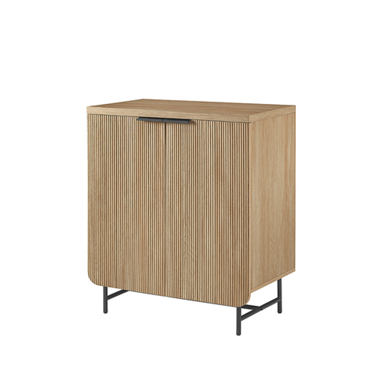 Walker Edison - Urban 4-Door Accent Cabinet - Coastal Oak