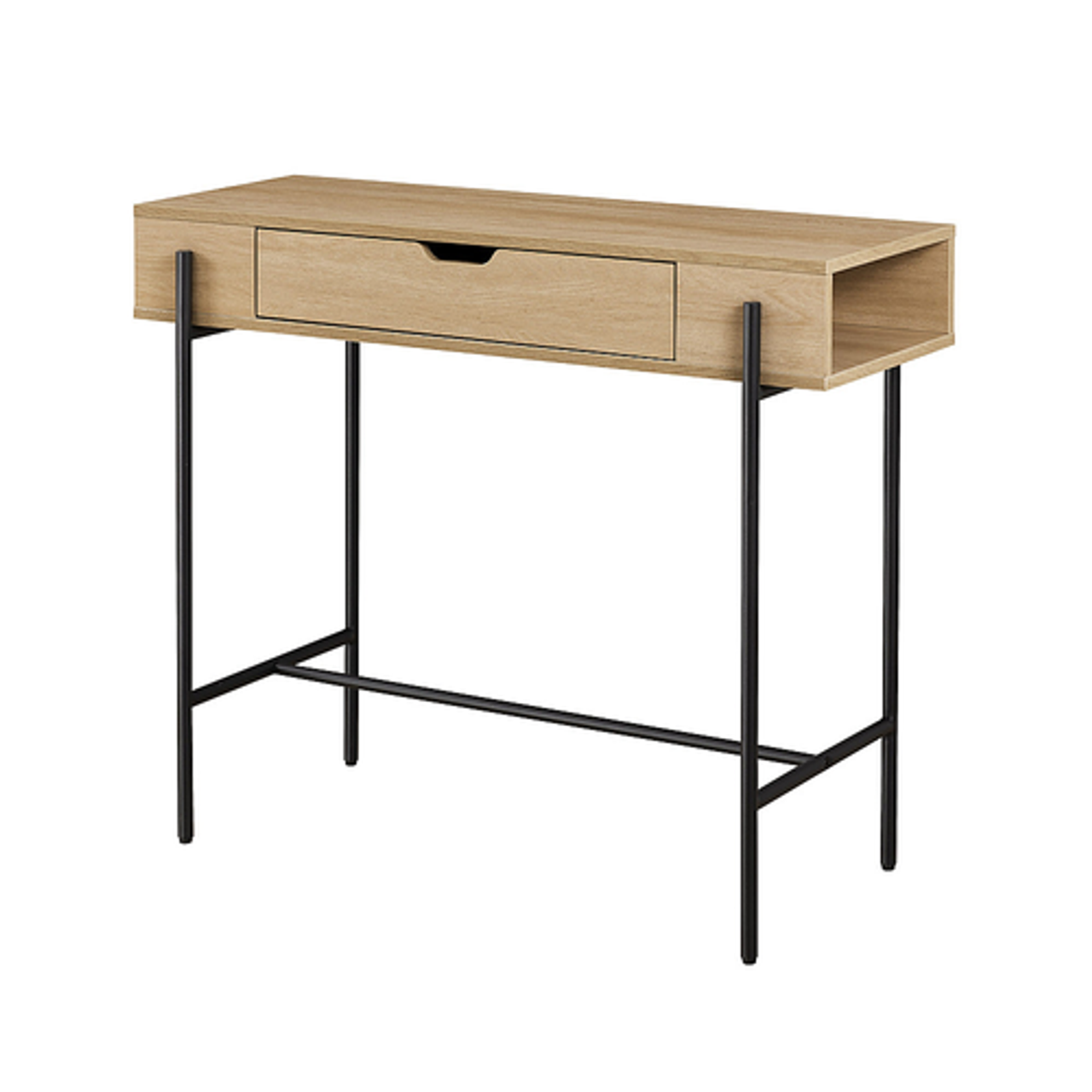 Walker Edison - Modern 1-Drawer Entry Table - Coastal Oak