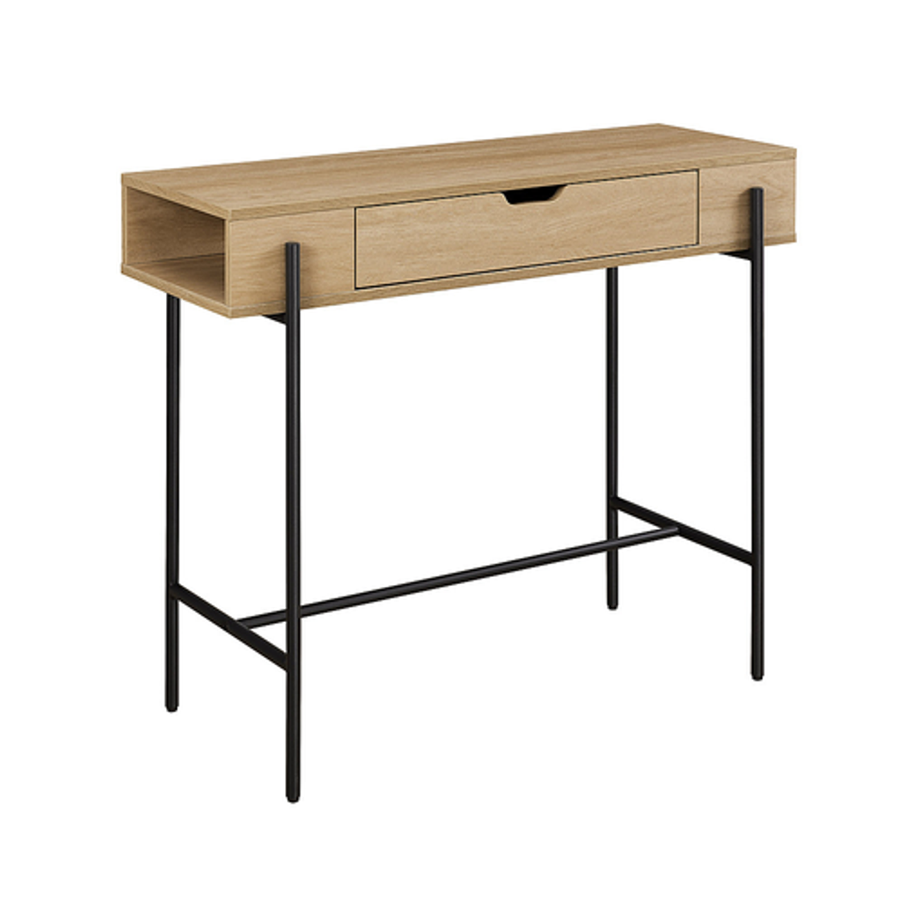 Walker Edison - Modern 1-Drawer Entry Table - Coastal Oak