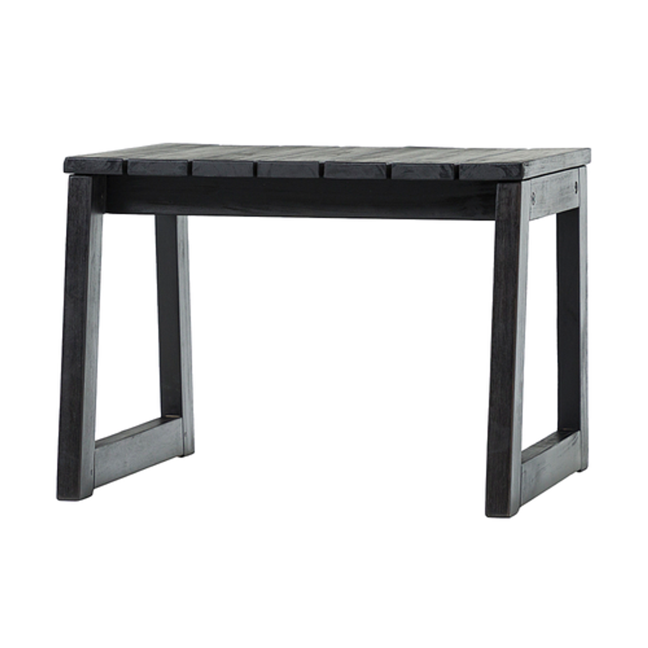 Walker Edison - Modern Solid Wood Outdoor Side Table - Black Wash