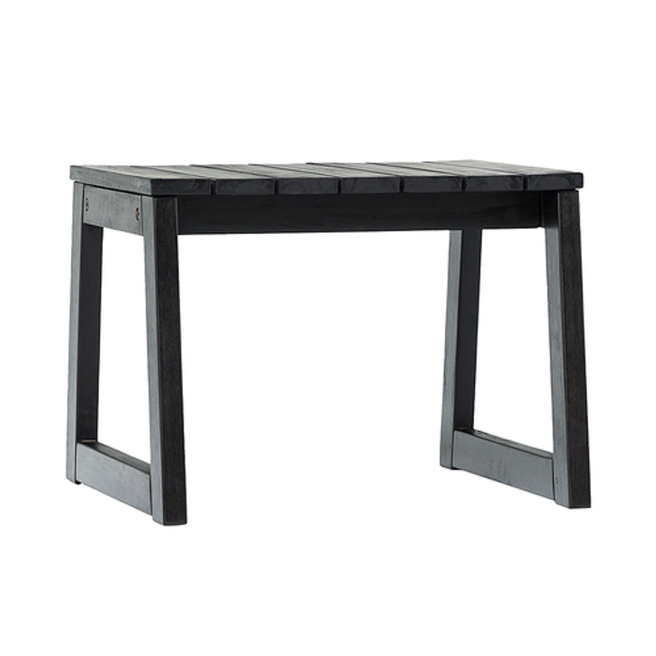 Walker Edison - Modern Solid Wood Outdoor Side Table - Black Wash
