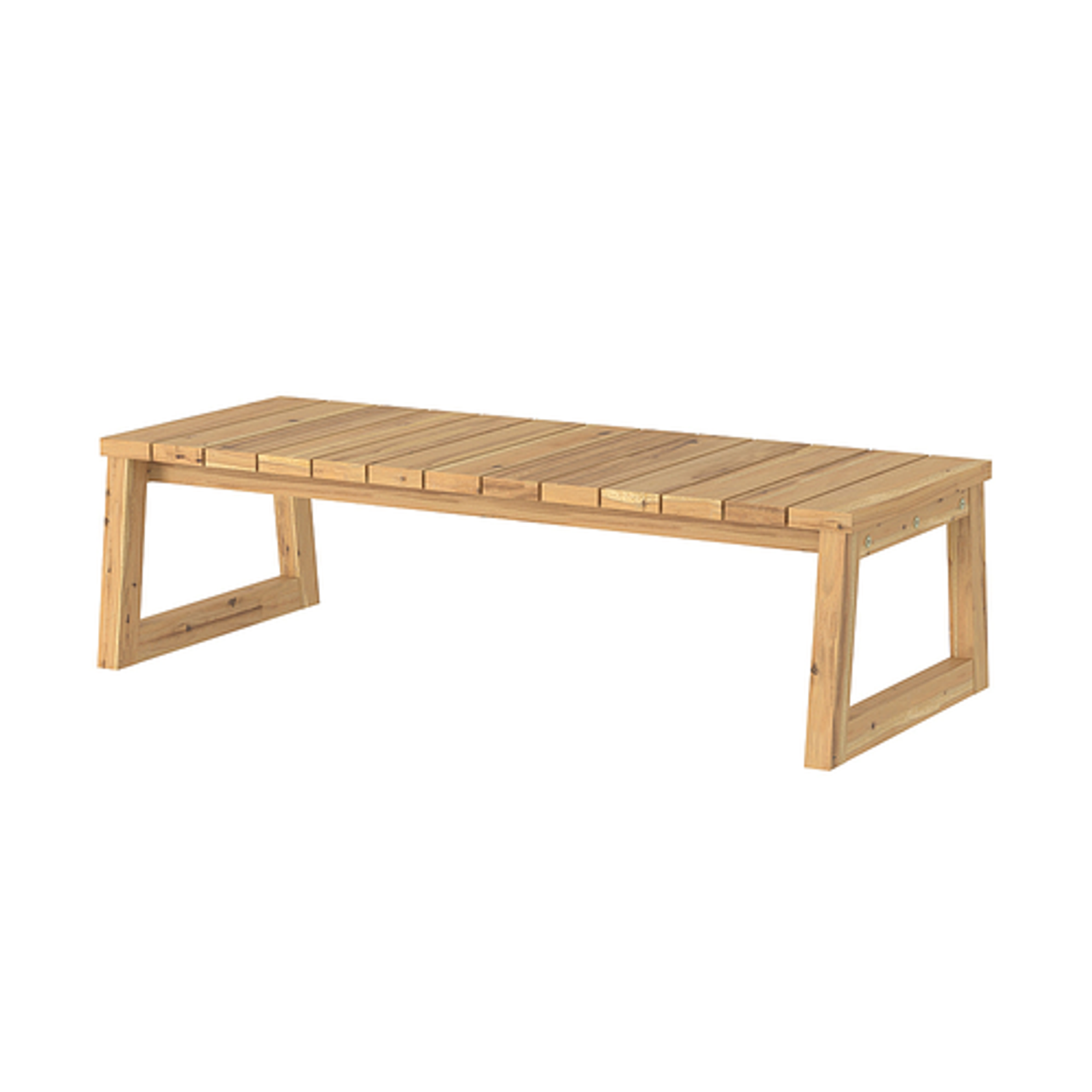 Walker Edison - Modern Solid Wood Outdoor Coffee Table - Natural