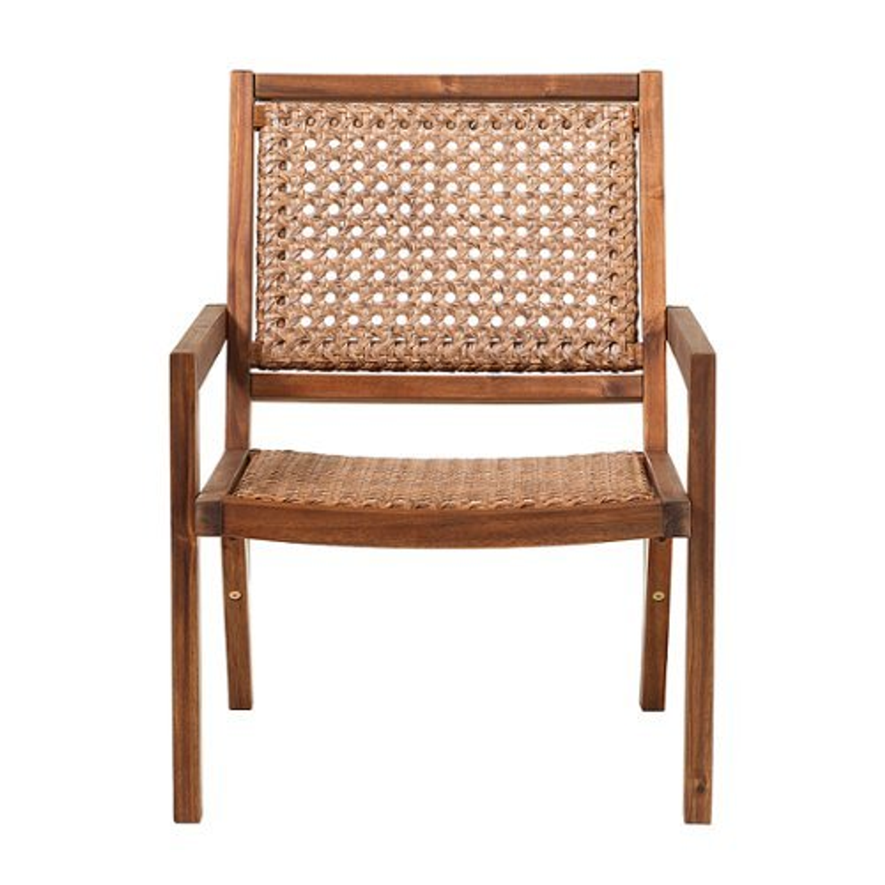 Walker Edison - Boho Solid Wood Outdoor Accent Chair - Dark Brown