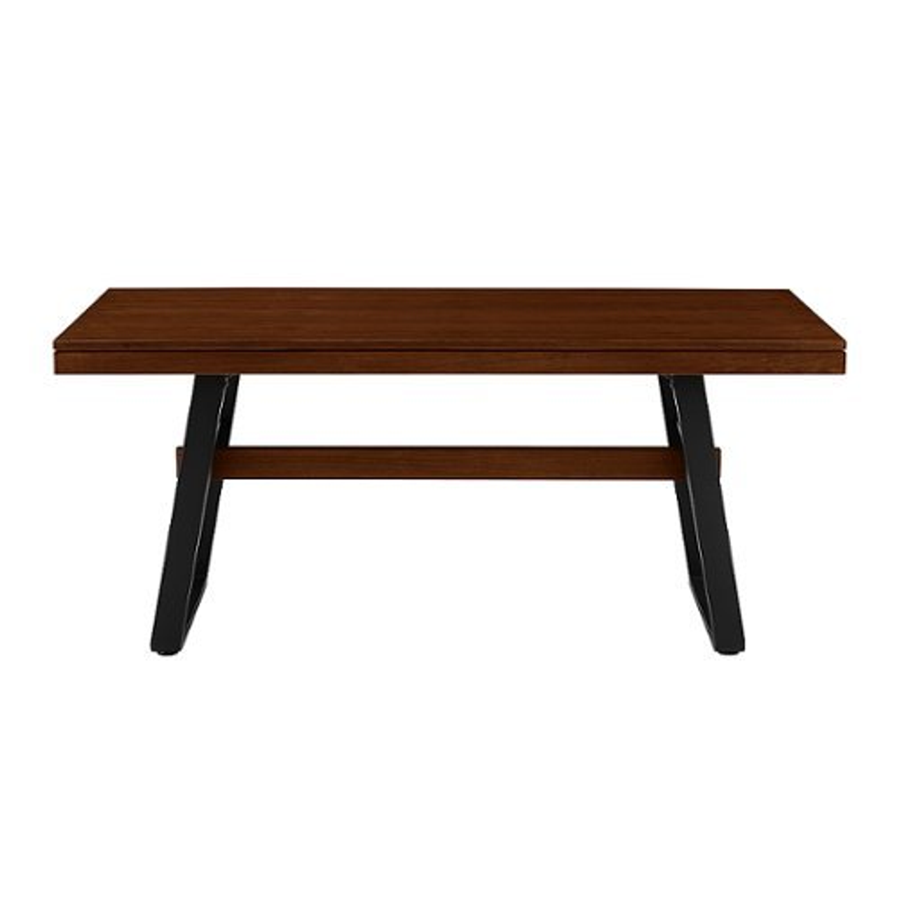 Walker Edison - Modern Bridge-Leg Dining Table - Dark Walnut