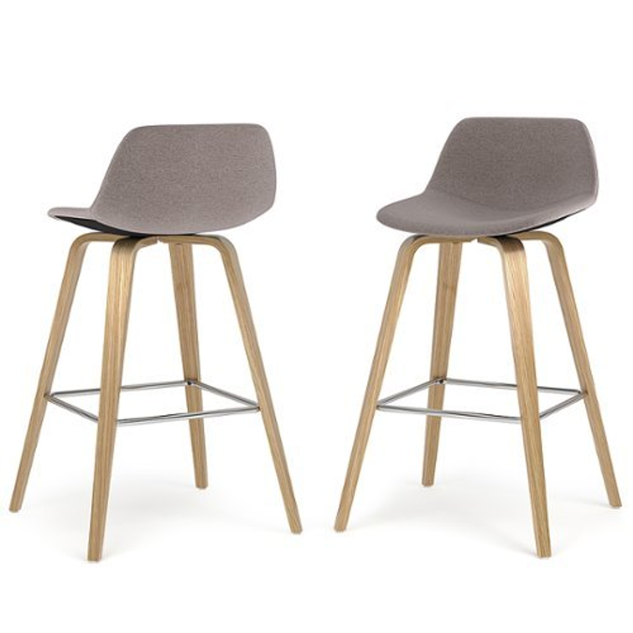 Simpli Home - Randolph Bentwood Counter Height Stool (Set of 2) - Mocha