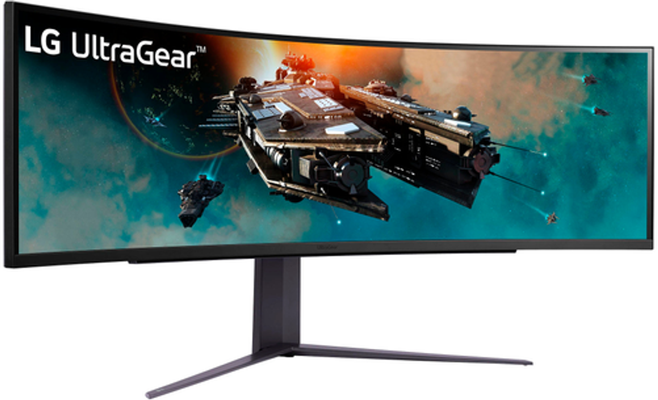 LG - UltraGear 49" LCD Curved DQHD FreeSync Monitor with HDR (DisplayPort, HDMI, USB) - Black