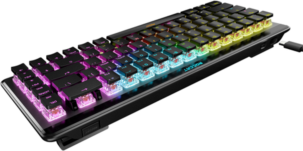 ROCCAT - Vulcan II Mini Air 65% Optical Mechanical Wireless Gaming Keyboard with RGB Illumination - Black