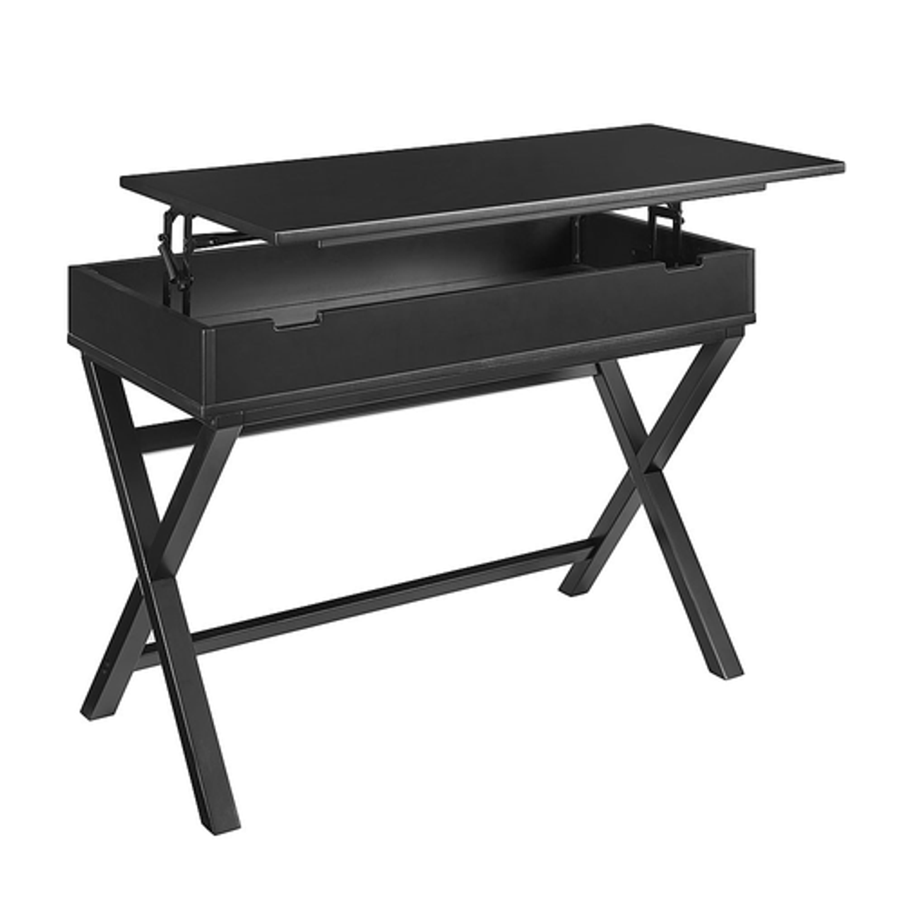 Linon Home Décor - Penrose Campaign-Style Lift-Top Desk - Black