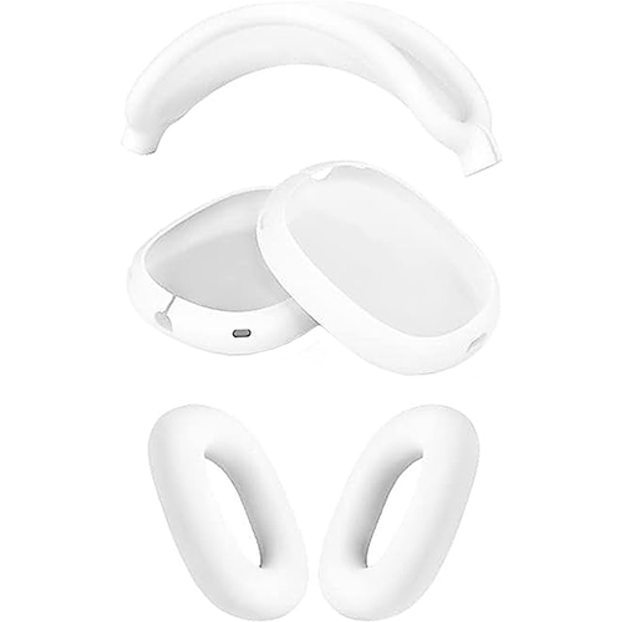 SaharaCase - Silicone Combo Kit Case for Apple AirPods Max Headphones - White